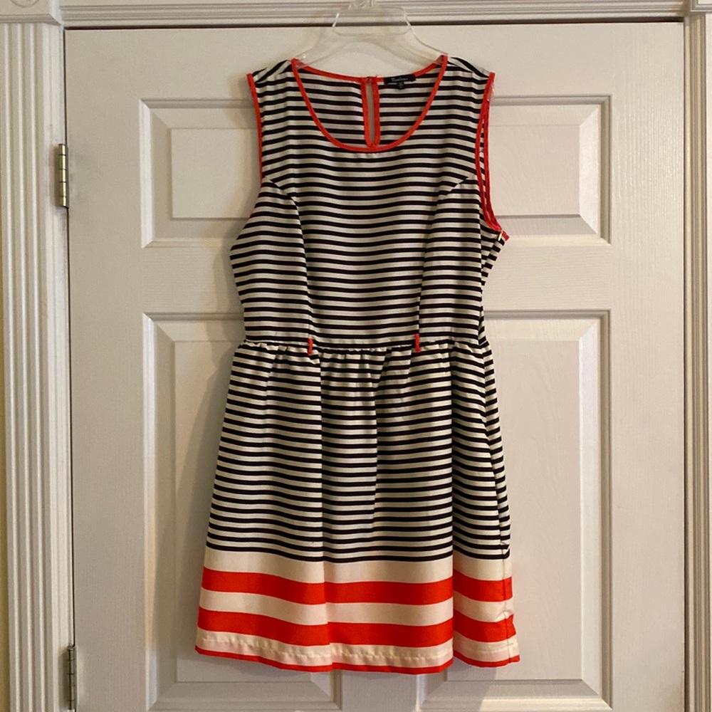 Black and orange dress
